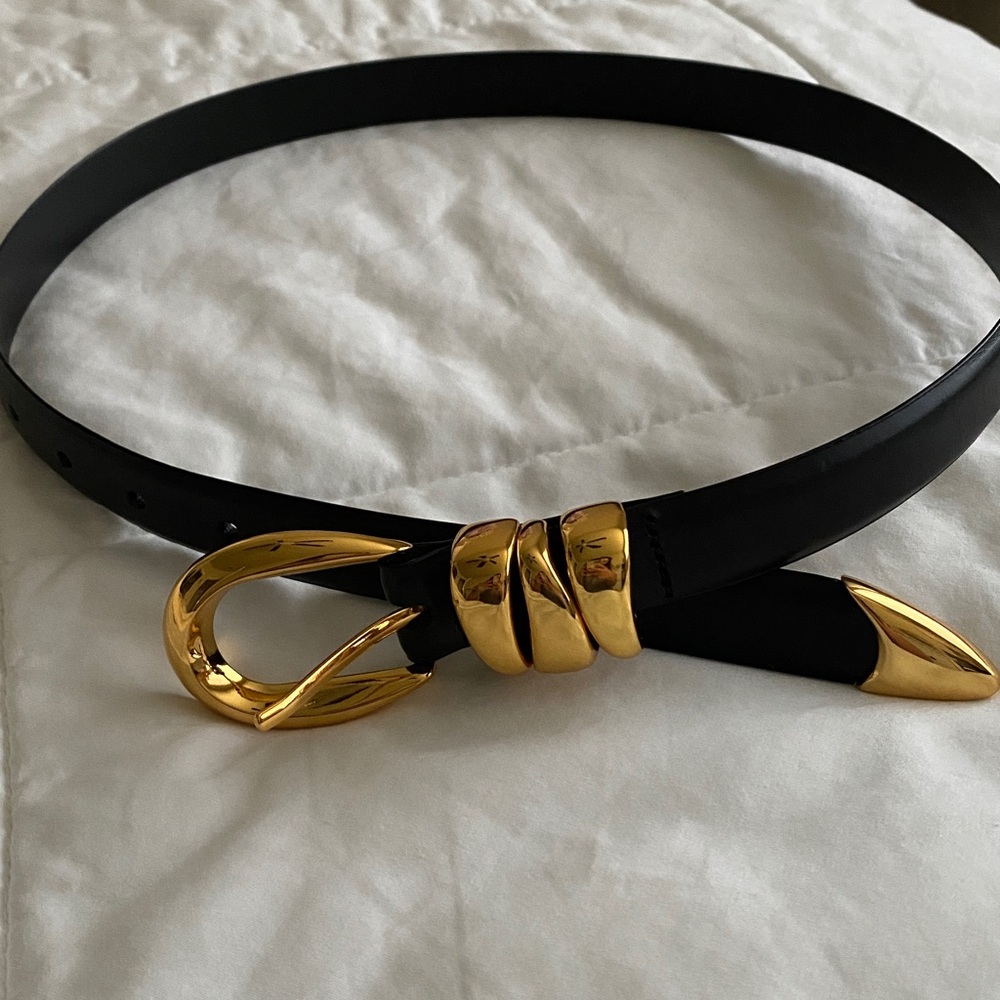 MADEWELL Triple Metal Keeper Gold Belt -Small